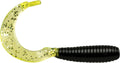 Bobby Garland Hyper Grub Curly-Tail Swim-Bait Crappie Fishing Lure, Accessories for Freshwater Fishing, 2", Pack of 18, Black Chartreuse Silver