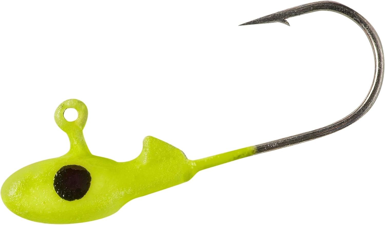 Crappie Pro Mo' Glo Glow-in-The-Dark Jig Heads for Soft Plastic Crappie Fishing Baits, Accessories for Freshwater Fishing, Pack of 10, Chartreuse Glo, 1/24 oz