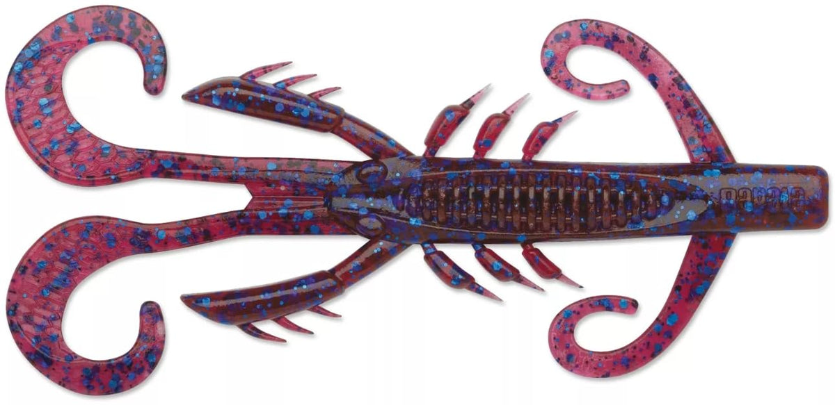Chompers Craw Tube Soft Bait, Black/Blue Laminate, CT4N7-102