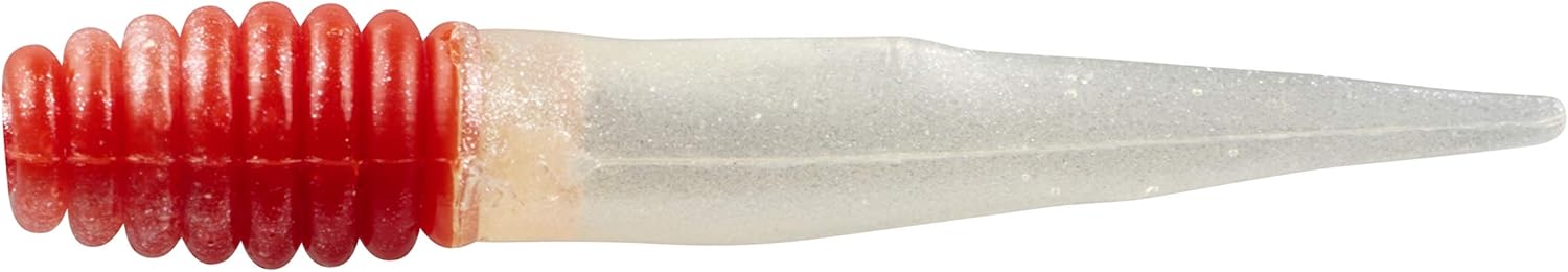 Bobby Garland Slab Slay'R Soft Plastic Crappie Fishing Lure, Fishing Gear and Accessories, 2", Red Pearl White