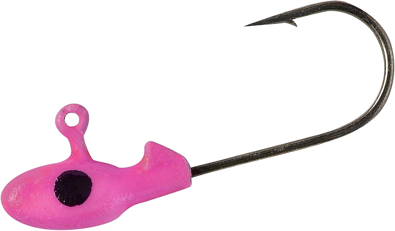 Crappie Pro Mo' Glo Glow-in-The-Dark Jig Heads for Soft Plastic Crappie Fishing Baits, Accessories for Freshwater Fishing, Pack of 10, Pink Glo, 1/16 oz