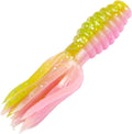 Strike King Mr. Crappie Crappie Thunder, Soft Plastic Grub Fishing Lure, Electric Chicken, 1 3/4-Inches, 15-Pack