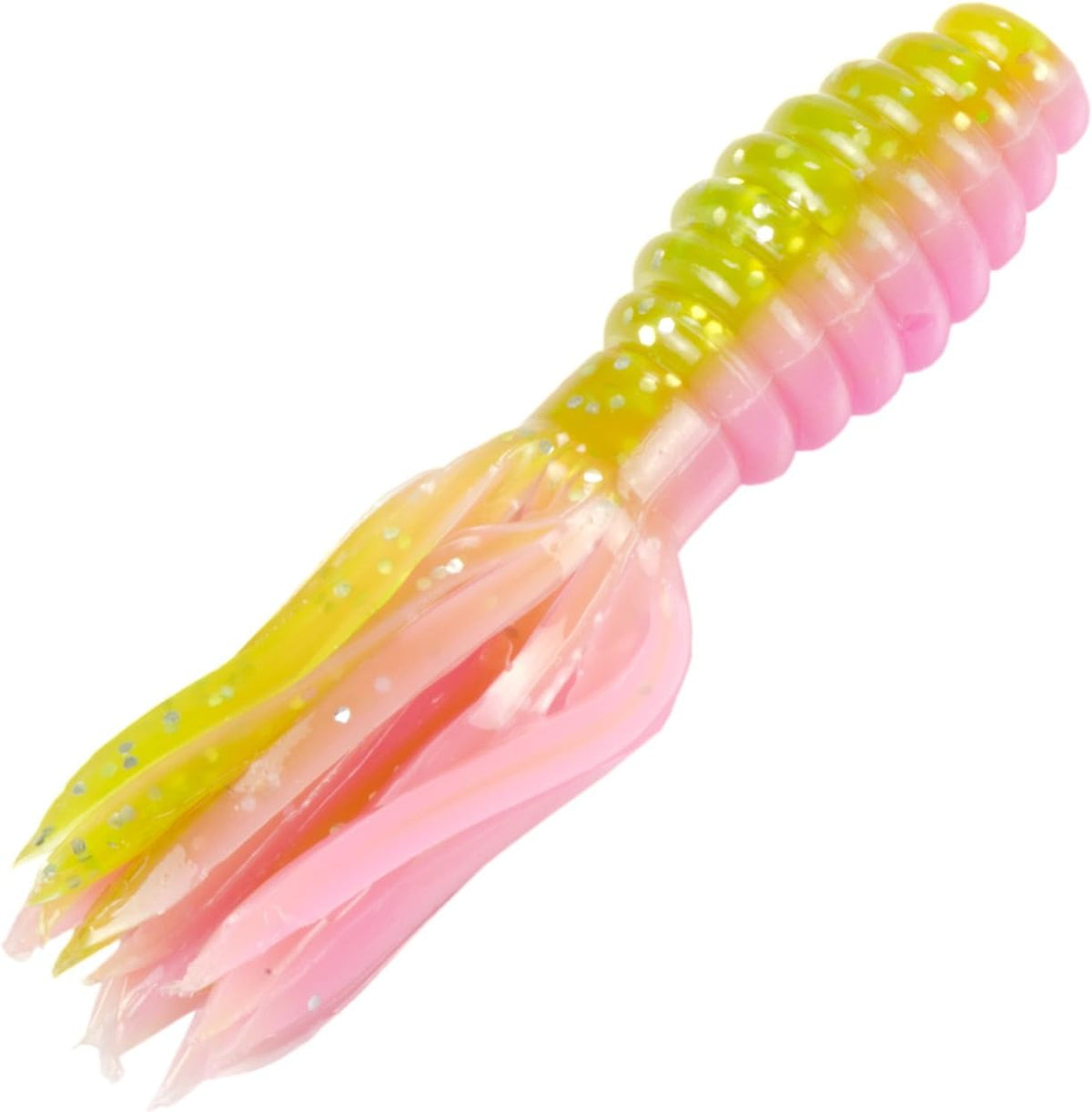Strike King Mr. Crappie Crappie Thunder, Soft Plastic Grub Fishing Lure, Electric Chicken, 1 3/4-Inches, 15-Pack