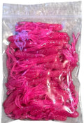 New 50 pk 1.5" Southern Crappie Pro Fishing Tube Jig Skirts Perch Bluegill Bream All-Purpose Freshwater Equipment Saltwater Lure Bait Kit Little Hustler (hot Pink)