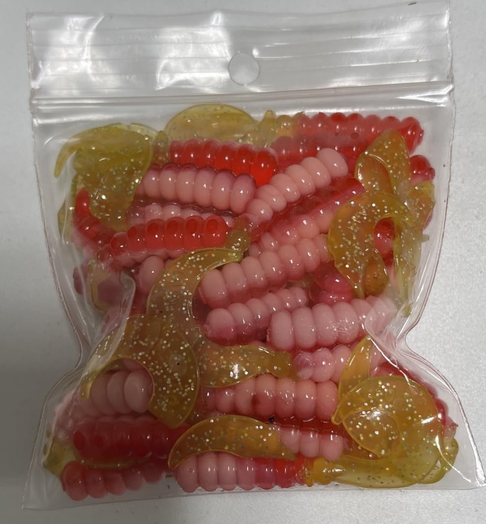 Generic 2"" Hot Grubs Twister Tails Crappie Walleye Bass Fishing 50 Pack (Hot Mamma)