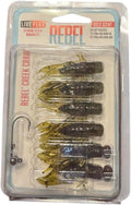 Rebel Creek Craw Live Flex Bold Scent 1/10 oz Jig Head 6 Pk ~ Green Pumpkin