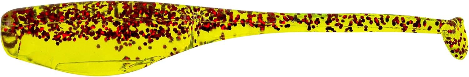 Bobby Garland Crappie Baits Baby Shad Swimmer Chartreuse Red Glitter 2 1/4"