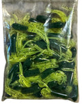 Lunker City Fishing Fin-S Fish 4" Split Tail Soft Plastic Jerk Bait Minnow Original Walleye and Bass Lure, 10 Per Bag, Made in The USA - 174 Limetreuse