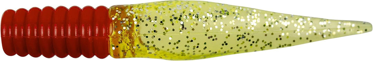 Bobby Garland Slab Slay'R Soft Plastic Crappie Fishing Lure, Fishing Gear and Accessories, 2", Red Chartreuse Silver