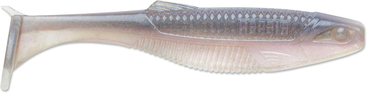 Rapala CrushCity Mayor Soft Plastic Paddle Tail Swimbait, Strong Kicking Action for Swim Jigs & Underspins, Bass, Redfish, Trout, Snook, Walleye & More, Pro Blue Red Pearl, 3"