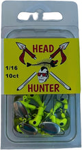 Generic Head Hunter Horse Head jig Hooks with Spinner Blade~ 10 pk (Chartreuse)
