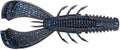 CrushCity Cleanup Craw Soft Plastic Crawfish Bait, Flipping & Punching Jig Trailer with Realistic Claw Action for Bass, 3-1/2", Black Blue Flake