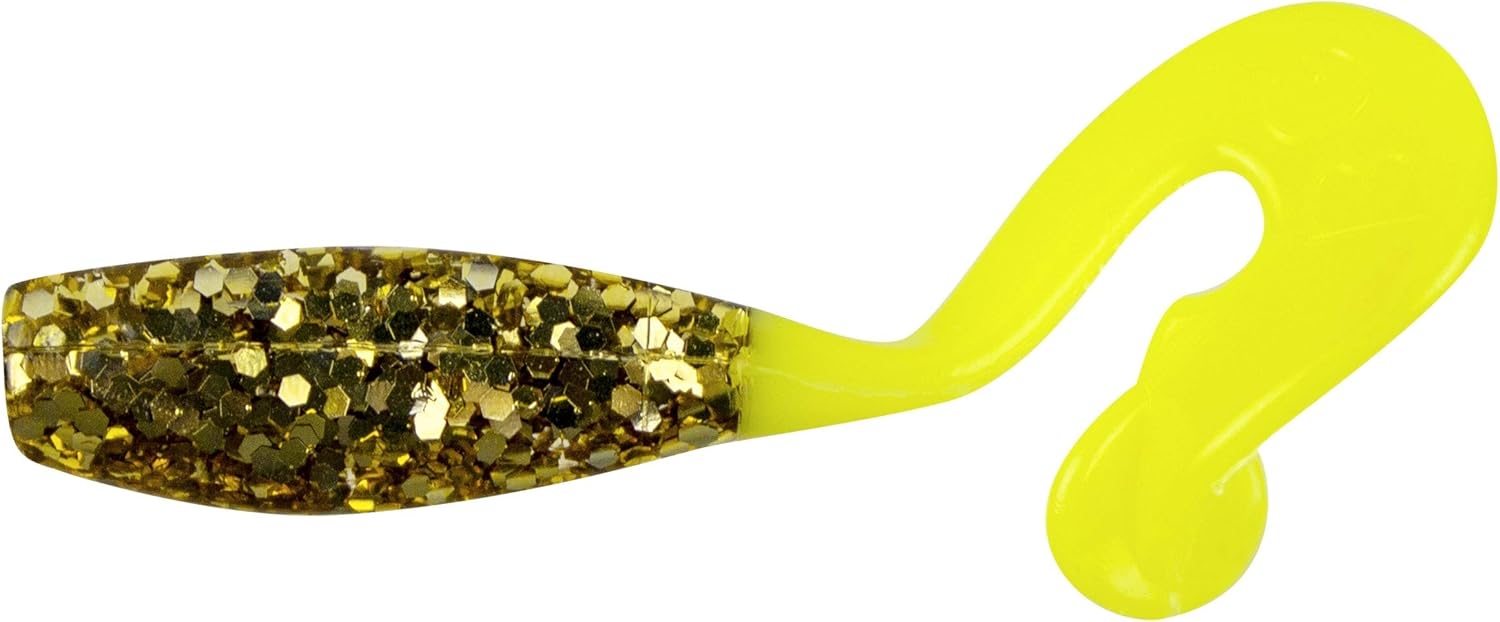 Bobby Garland Stroll'R Soft Plastic Crappie Fishing Lure, Fishing Gear and Accessories, 2.5", Pack of 12, Goldmember