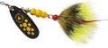 Mepp's Black Fury Dressed Treble Fishing Lure, 1/3-Ounce, Yellow Dot/Black Yellow Tail