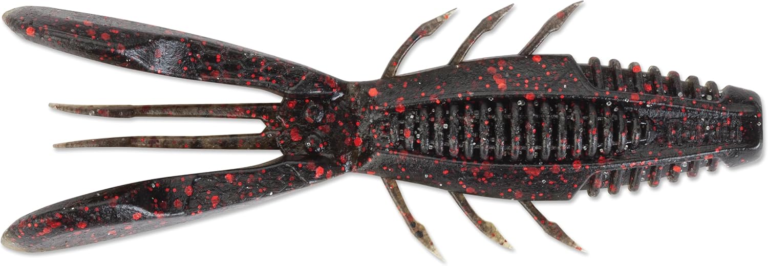 CrushCity Bronco Bug Soft Plastic Bass Lure, Dual-Action Creature Bait with Hinged Arms & Subtle Leg Movement, 4", California Craw