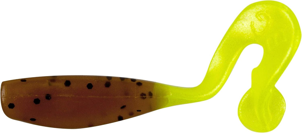 Bobby Garland Stroll'R Soft Plastic Crappie Fishing Lure, Fishing Gear and Accessories, 2.5", Pack of 12, Pumpkinseed Pearl Chartreuse