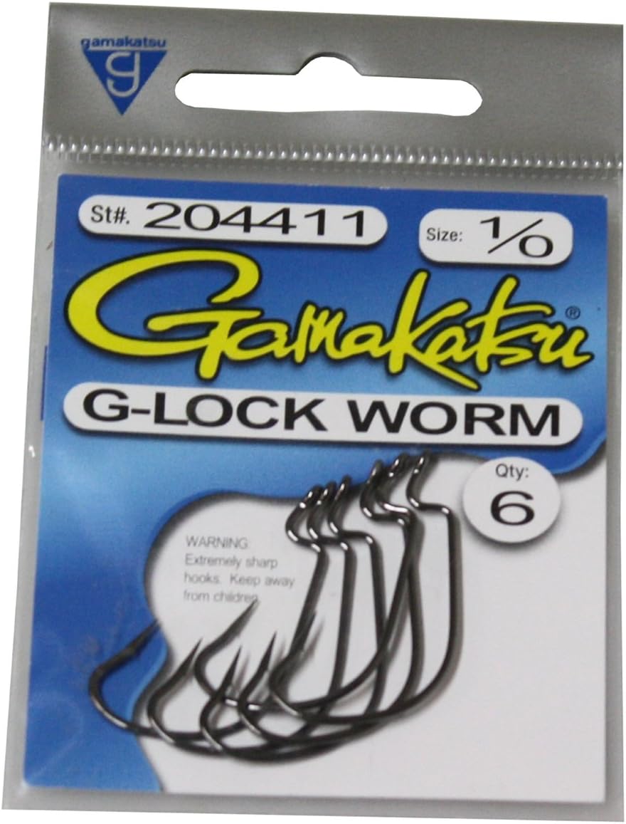 Gamakatsu Offset G-Lock Hook-6 Per Pack (Black, 2/0)
