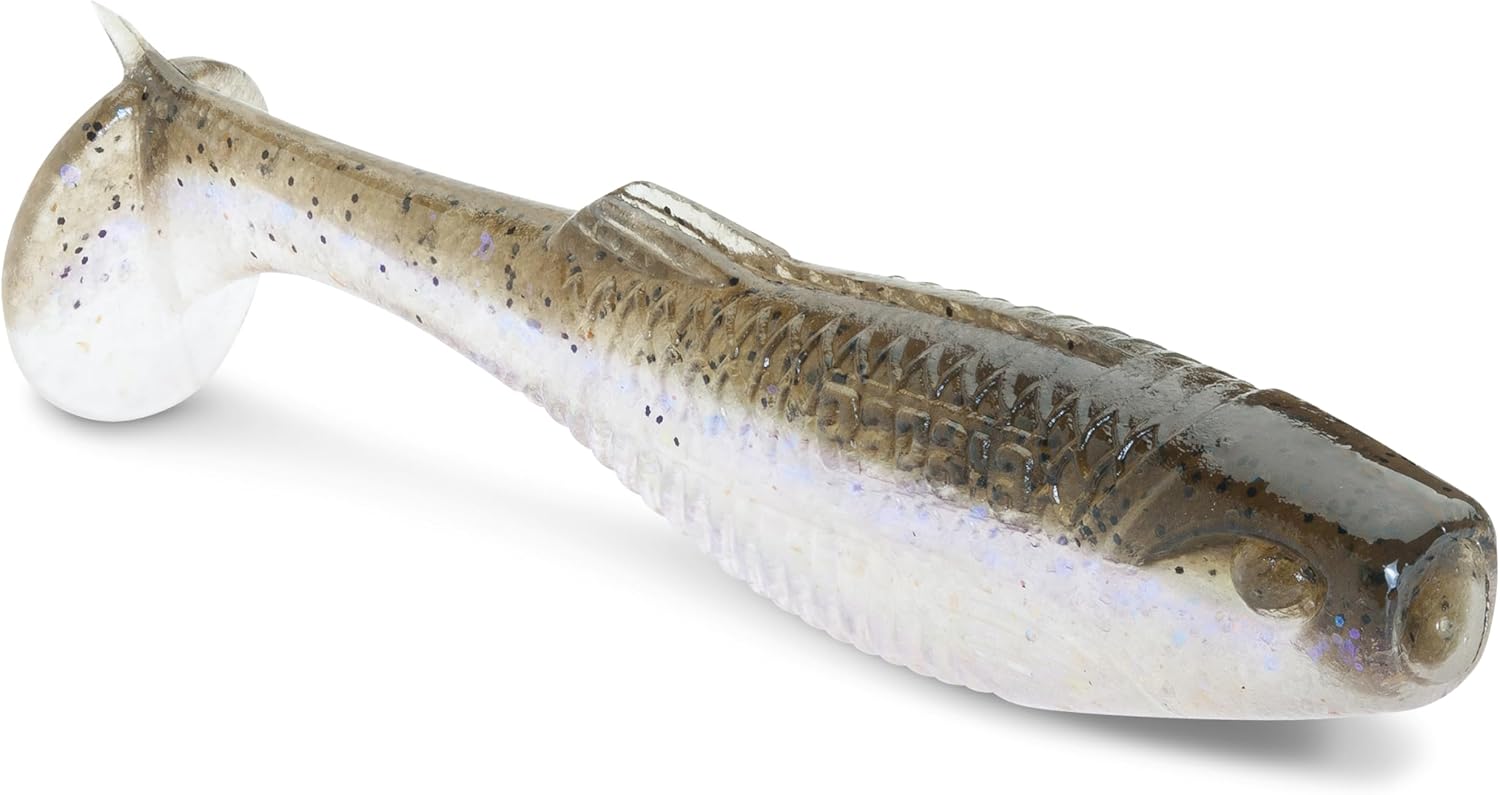 Rapala CrushCity Mayor Soft Plastic Paddle Tail Swimbait, Strong Kicking Action for Swim Jigs & Underspins, Bass, Redfish, Trout, Snook, Walleye & More, Electric Shad, 4"