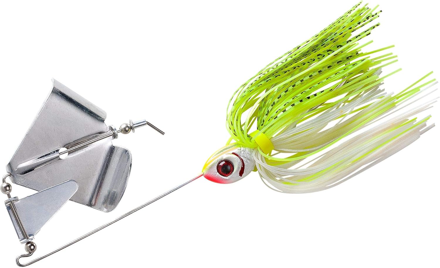 Booyah BYB38-606 Buzz Bait, 3/8-Ounce, White Chartreuse Shad/Alum Clacker, Model:BYB38606