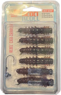 Rebel Cata Crawler Live Flex 1-1/10oz Jig Head 2–1/16oz 6Pk - Wooly Bear