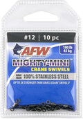 American Fishing Wire Fishing Swivels - Mighty Mini 100% Stainless Steel Crane Swivels, 3X Stronger Than Brass, for Terminal Tackle Box, Up to 600lb Test - Fishing Gear for Fishing Line Leaders