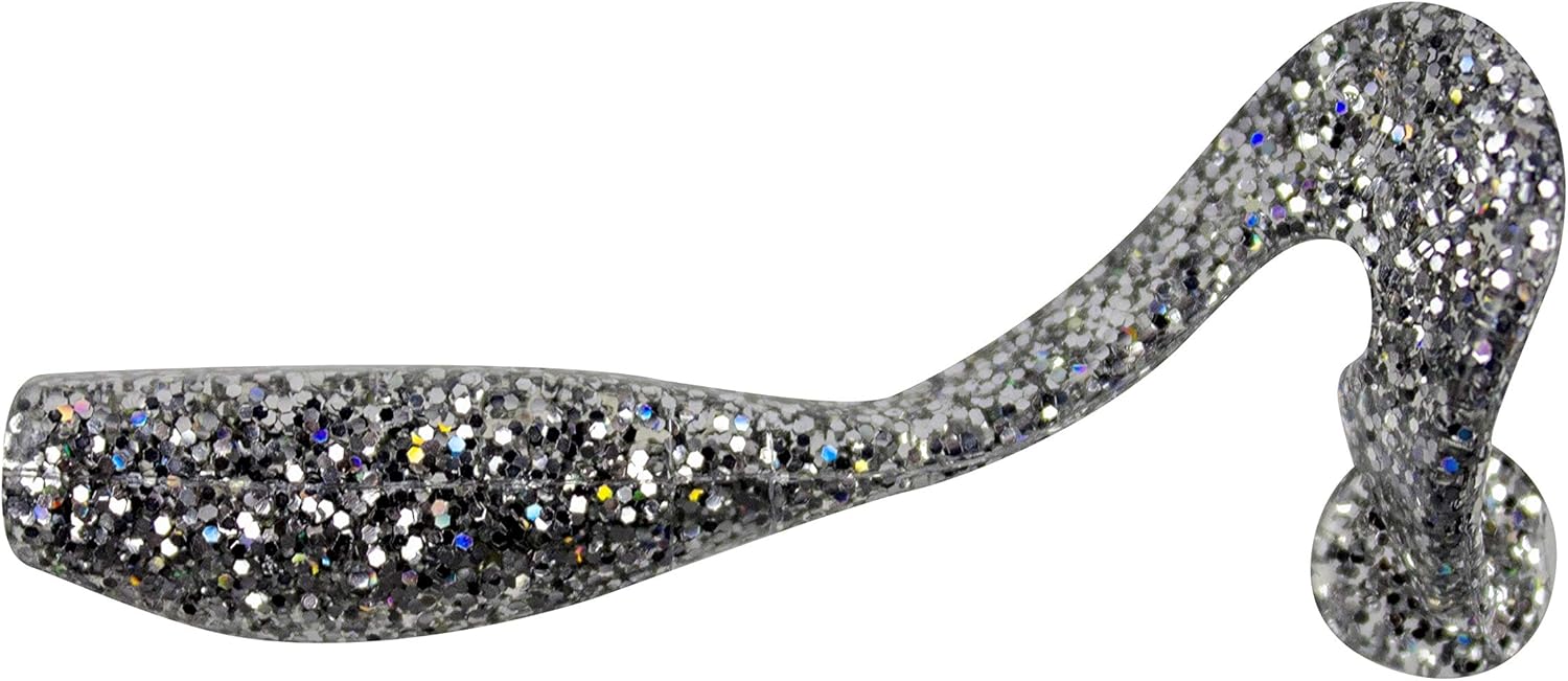 Bobby Garland Stroll'R Soft Plastic Crappie Fishing Lure, 2.5 Inches, Pack of 12, Double Silver Rainbow, BGSR153-12