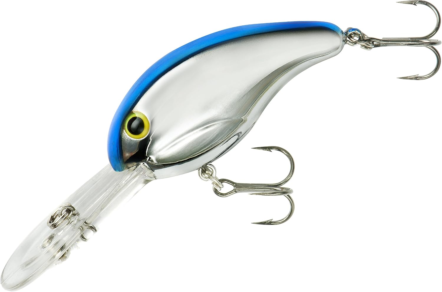 BANDIT LURES Series 300 Crankbait Bass Fishing Lures, Fisghing Accessories, Dives to 12-feet Deep, 2', 1/4 oz, Chrome Blue Back, (BDT332)