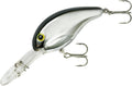 BANDIT LURES Series 300 Crankbait Bass Fishing Lures, Fisghing Accessories, Dives to 12-feet Deep, 2', 1/4 oz, Chrome Black Back, (BDT331)