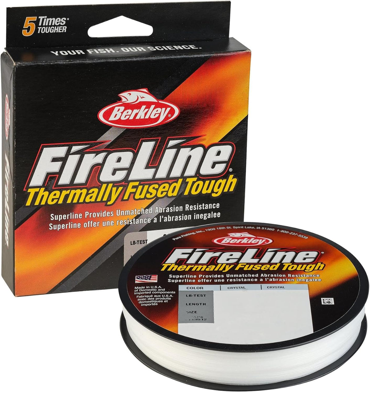 Berkley FireLine® Superline, Crystal, 4lb | 1.8kg, 125yd | 114m Fishing Line, Suitable for Freshwater Environments