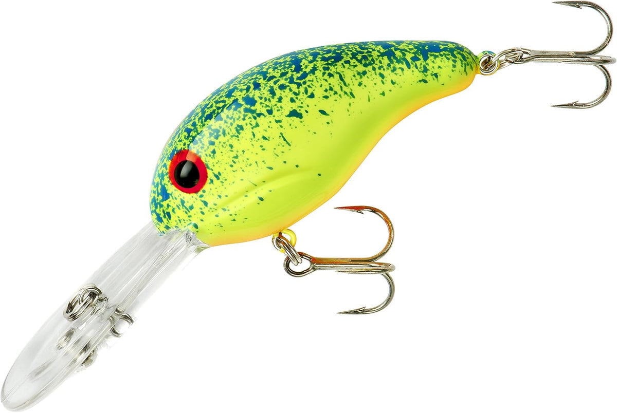 BANDIT LURES Series 300 Crankbait Bass Fishing Lures, Fisghing Accessories, Dives to 12-feet Deep, 2', 1/4 oz, Blue Splatterback, (BDT343B)