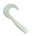 2" Hot Grubs Twister Tails Crappie Walleye Bass Fishing 50 Pack (Pure White) #53
