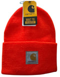 Carhartt Adult Unisex Knit Cuffed Beanie ~ Bright Orange ~ A18-B0G