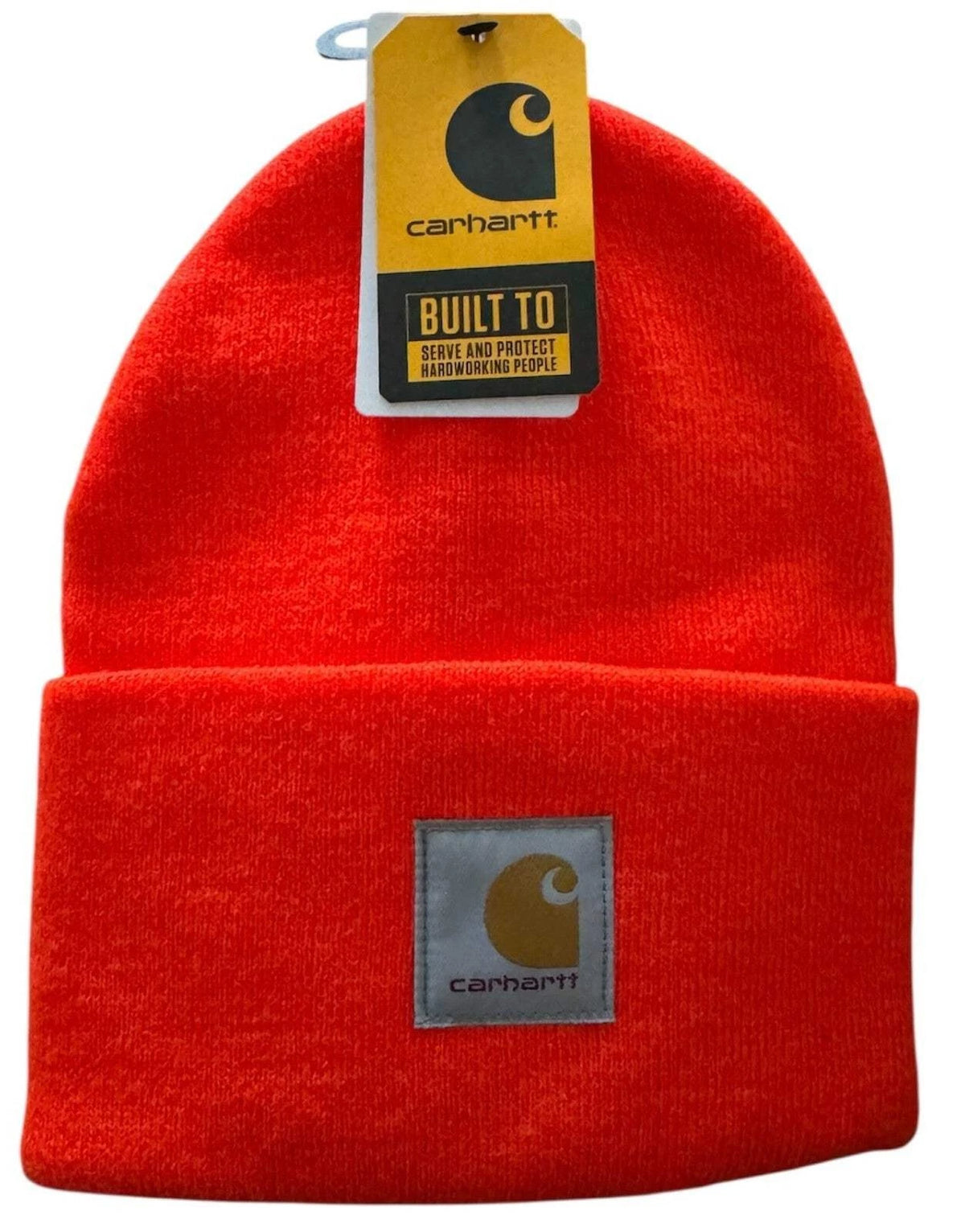 Carhartt Adult Unisex Knit Cuffed Beanie ~ Bright Orange ~ A18-B0G