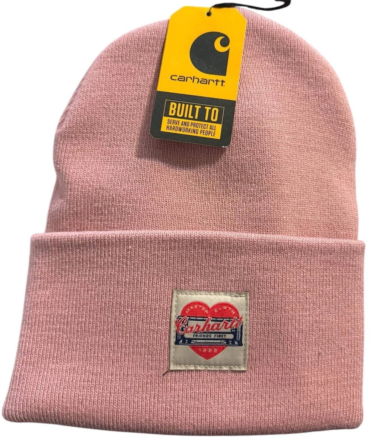 Carhartt Rose Tint Heart Patch Ladies Beanie ~ NEW ~ AH409-W