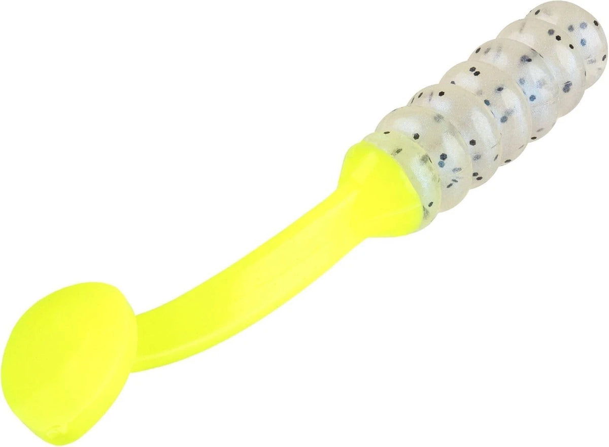 Strike King Mr. Crappie Slabalicious XL, Soft Plastic Paddle Tail Grub Fishing Lure, Monkey Shine, 2 1/2-Inches, 10-Pack, MRCSLCXL-227